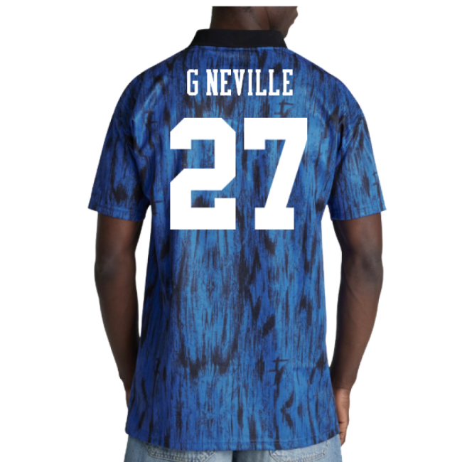 1992-1993 Man Utd Away Retro Shirt (G Neville 27)-Football Jersey Hub