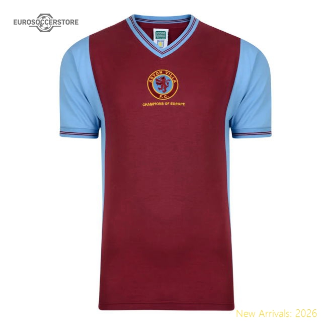Score Draw Aston Villa 1982 Champions Of Europe Retro Football Shirt (Withe 9)-PitchVibe Kits