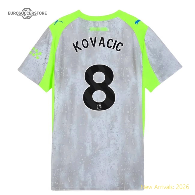 2025-2026 Man City Third Shirt (Womens) (Kovacic 8)-Football Jersey Hub