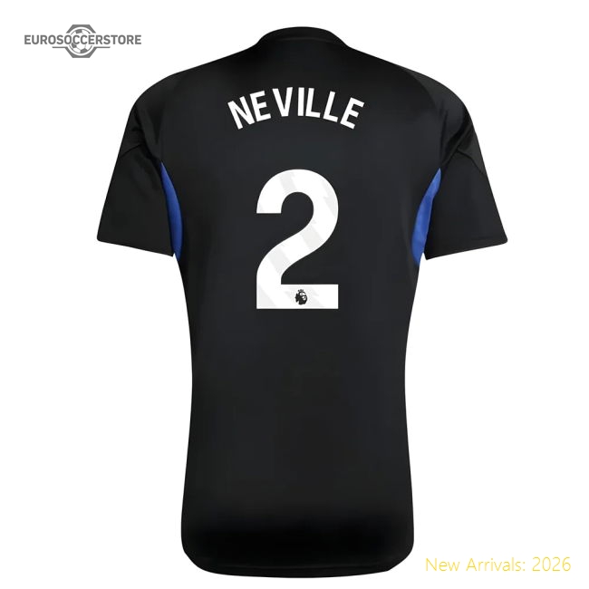 2025-2026 Man Utd EU Training Jersey (Black) - Kids (Neville 2)-Football Jersey Hub