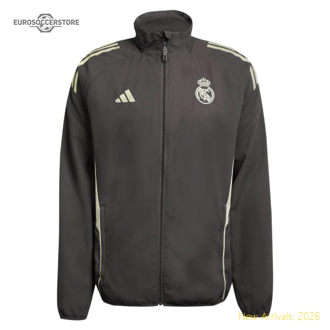 2025-2026 Real Madrid Presentation Jacket (Grey)-BuySoccerJersey Hub