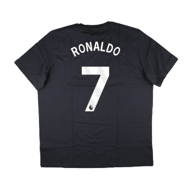 2024-2025 Man Utd Seasonal Graphic Tee (Night Grey) (Ronaldo 7)-Football Jersey Hub
