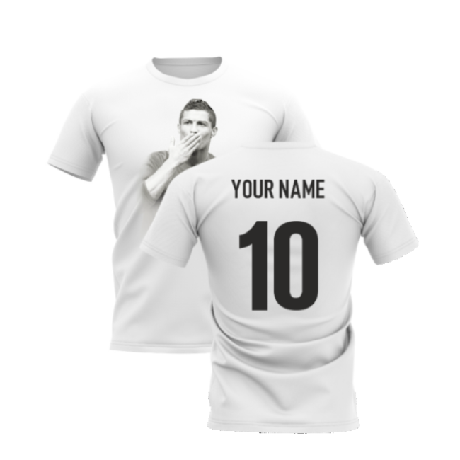 Cristiano Ronaldo Legend T-Shirt (White) (Your Name)-Football Jersey Hub