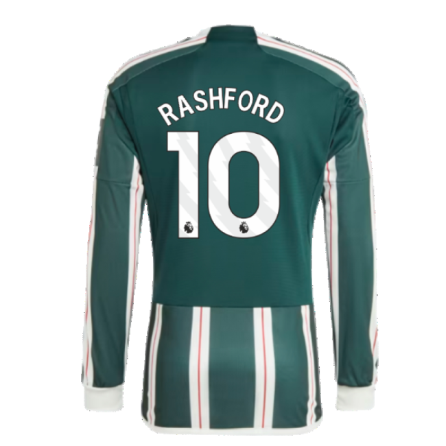 2023-2024 Man Utd Long Sleeve Away Shirt (Rashford 10)-Football Jersey Hub