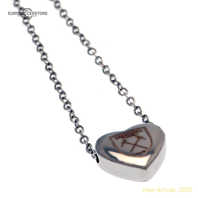 West Ham United FC Stainless Steel Heart Necklace-Vantage Point Soccer