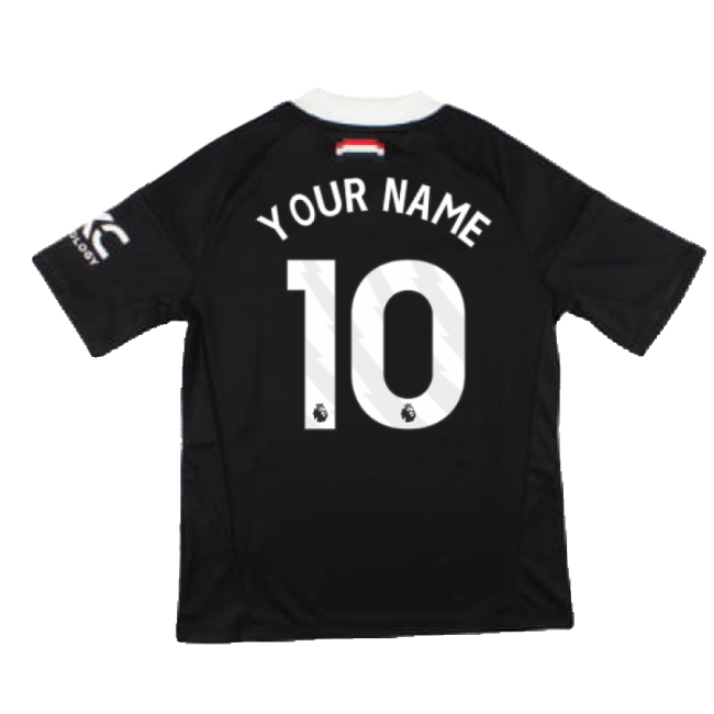 2024-2025 Man Utd Third Goalkeeper Shirt (Black) - Kids (Your Name)-Football Jersey Hub
