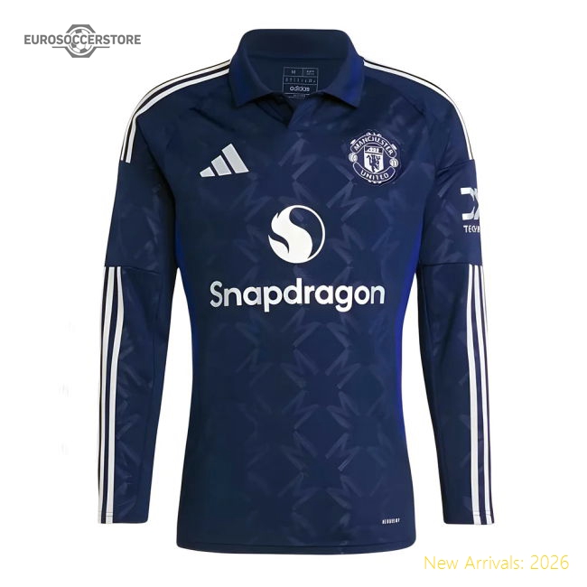 2024-2025 Man Utd Long Sleeve Away Shirt-Football Jersey Hub