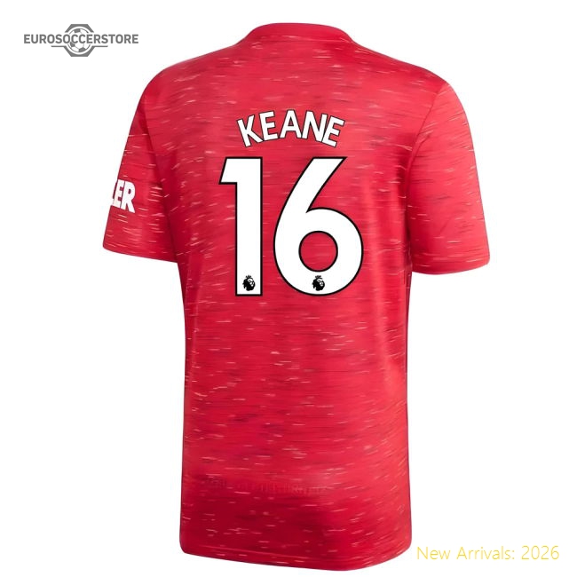 2020-2021 Man Utd Adidas Home Football Shirt (KEANE 16)-Football Jersey Hub