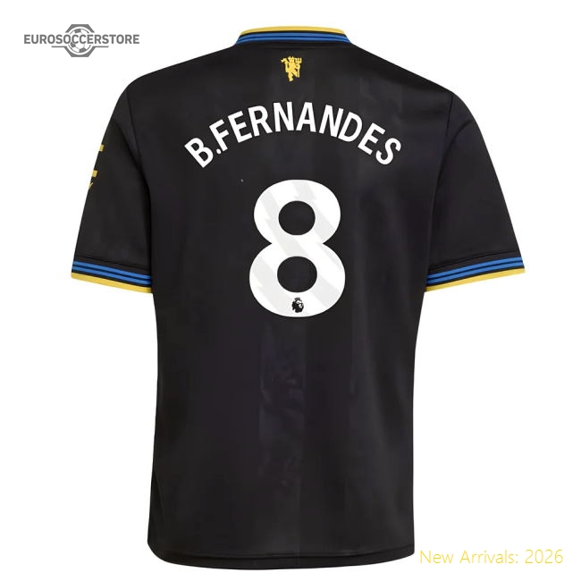 2025-2026 Man Utd Third Shirt (Kids) (B.Fernandes 8)-Football Jersey Hub