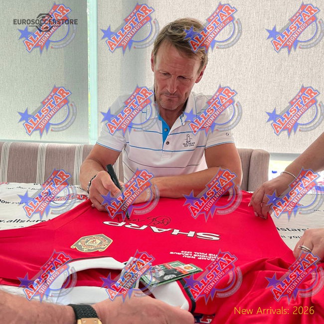 Manchester United FC 1999 Solskjaer & Sheringham Signed Shirt & Medal (Framed)-Football Jersey Hub