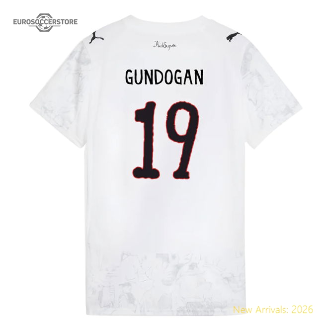 2025-2026 KIDSUPER x Manchester City CWC Shirt (White) - Womens (Gundogan 19)-Football Shirts Shop