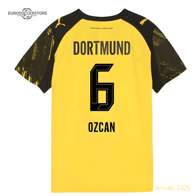 2025-2026 Borussia Dortmund Home Shirt (Kids) (Ozcan 6)-Football Jersey Hub
