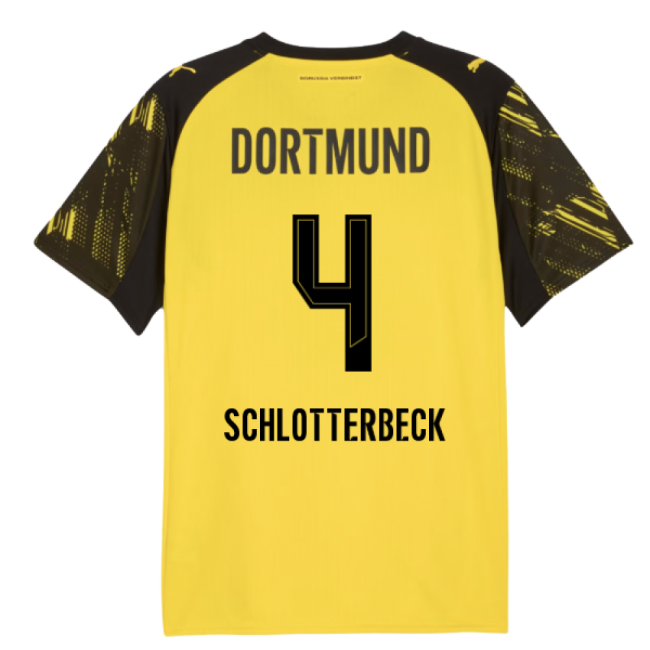 2025-2026 Borussia Dortmund Home Shirt (Schlotterbeck 4)-Football Jersey Hub