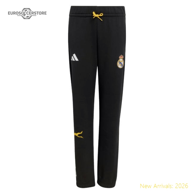 2025-2026 Real Madrid Marvel Pants (Black) - Kids-BuySoccerJersey Hub