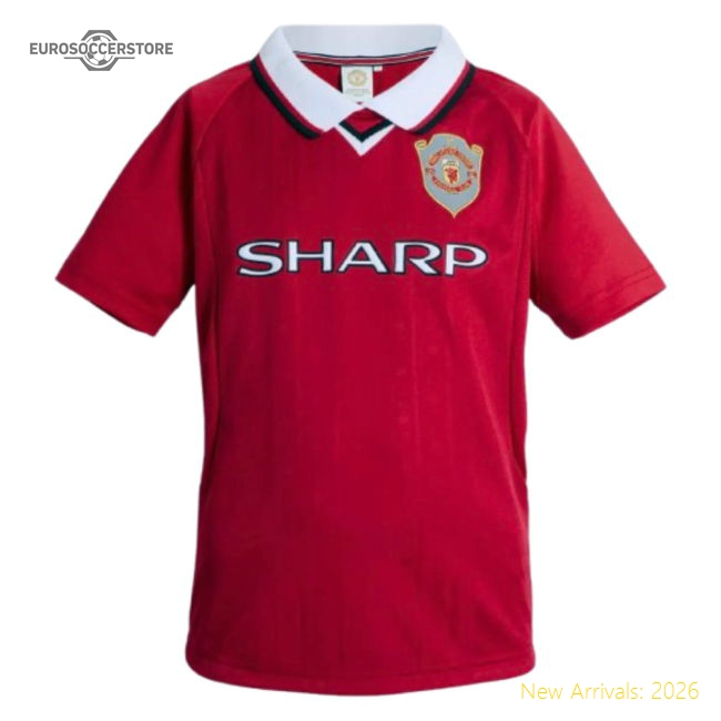 Manchester United 1999 Champions League Final Shirt (Kids) (Sheringham 10)-Football Jersey Hub
