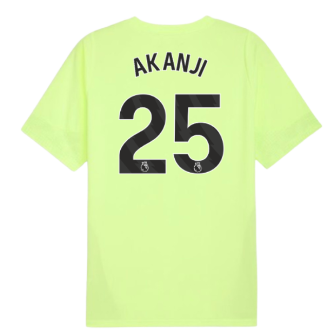 2025-2026 Man City Training Jersey (Fizzy Apple) (Akanji 25)-Football Shirts Shop