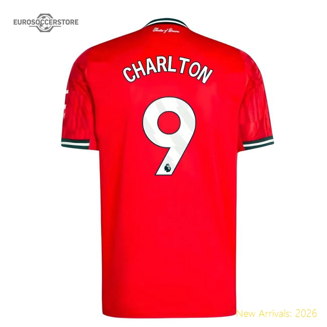 2025-2026 Man Utd Home Shirt (Charlton 9)-Football Jersey Hub