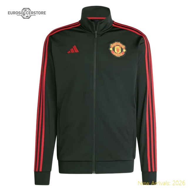 2025-2026 Man Utd DNA Track Top (Black)-Football Jersey Hub