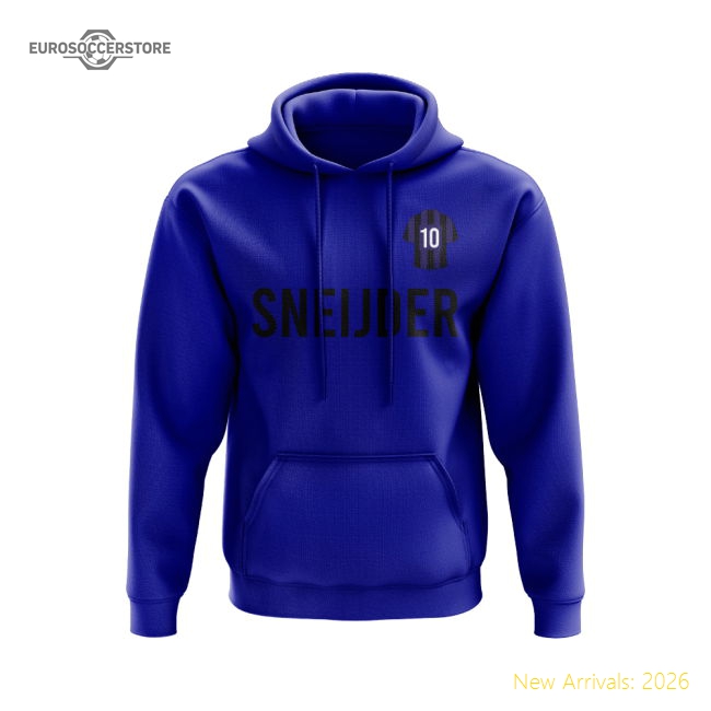 Wesley Sneijder Inter Milan Number Hoody (Blue)-Football Shirts Shop