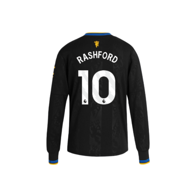 2025-2026 Man Utd Long Sleeve Third Shirt (Kids) (Rashford 10)-Football Jersey Hub