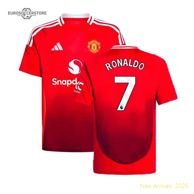 2024-2025 Man Utd Home Shirt (Kids) (Ronaldo 7)-Football Jersey Hub