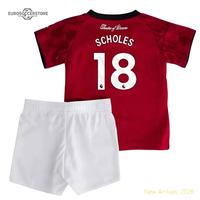 2025-2026 Man Utd Home Baby Kit (Scholes 18)-Football Jersey Hub