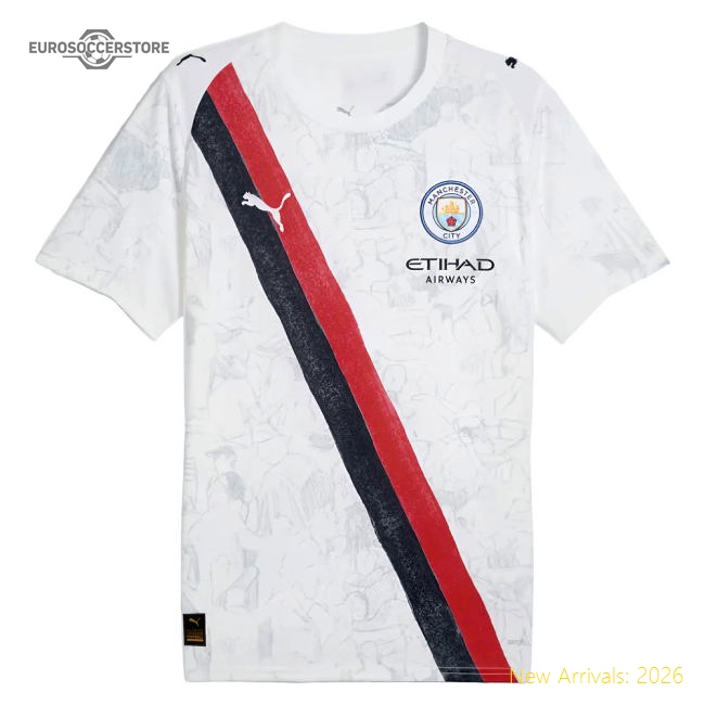 2025-2026 KIDSUPER x Manchester City CWC Shirt (White) (De Bruyne 17)-Football Shirts Shop