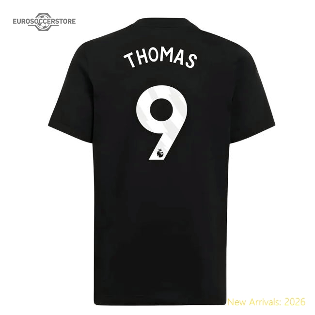 2025-2026 Man Utd EU Training Tee (Black) (Thomas 9)-Football Jersey Hub