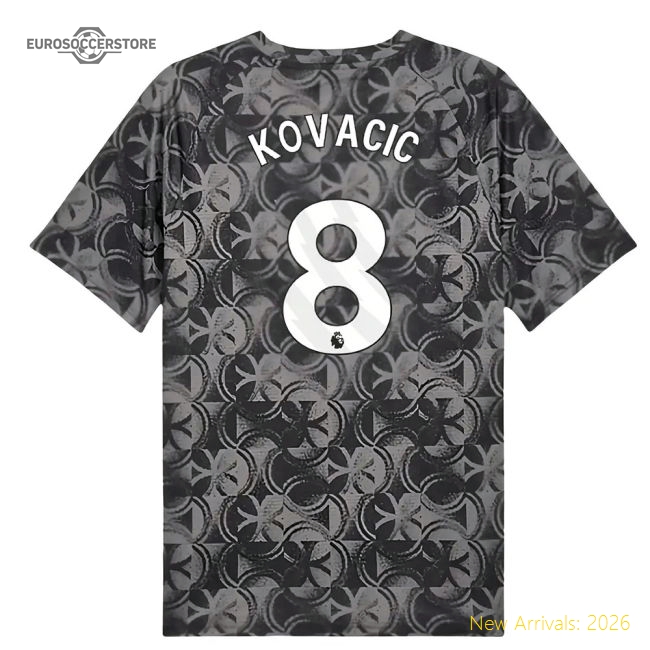 2025-2026 Man City Warm Up Jersey (Black) (Kovacic 8)-Football Shirts Shop
