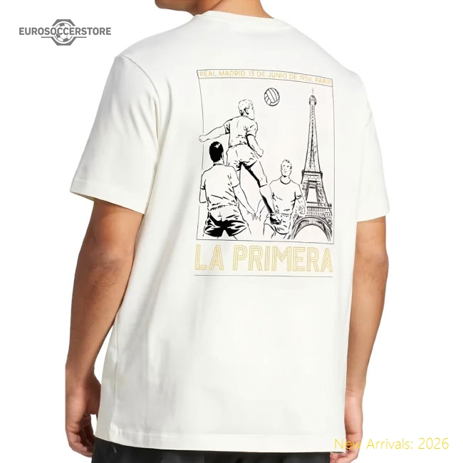 2024-2025 Real Madrid UCL Heavy Cotton Tee (Off White)-PitchVibe Kits