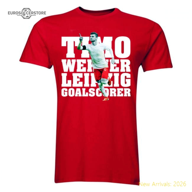 Timo Werner Player T-Shirt (Red) - Kids-Football Jersey Hub