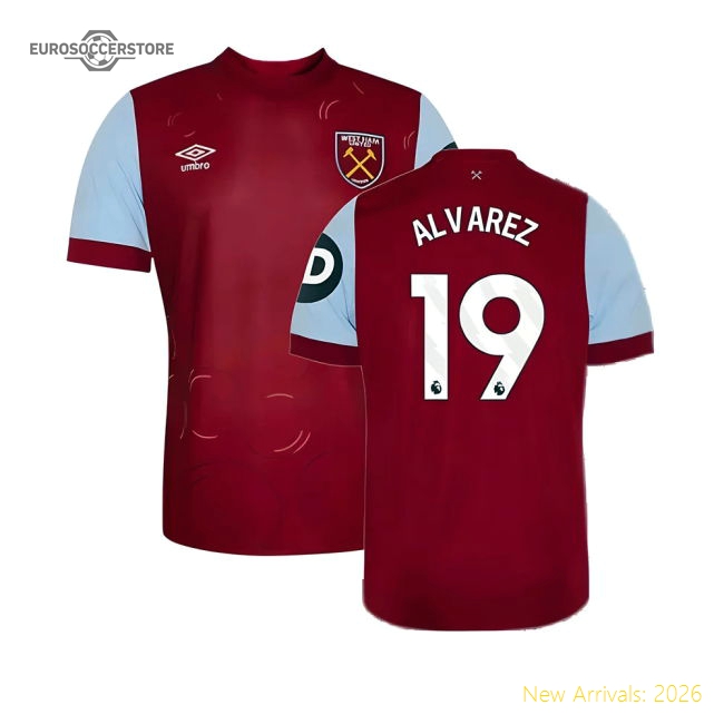 2023-2024 West Ham Home Shirt (Kids) (ALVAREZ 19)-Vantage Point Soccer