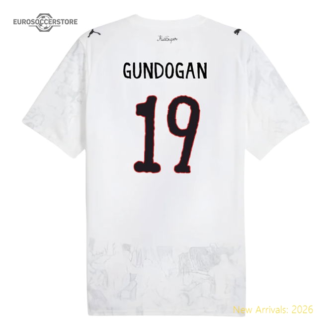 2025-2026 KIDSUPER x Manchester City CWC Shirt (White) (Gundogan 19)-Football Shirts Shop