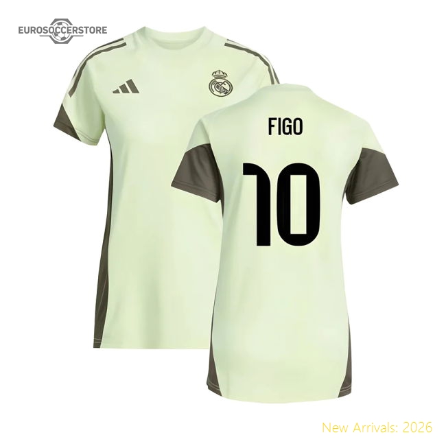 2025-2026 Real Madrid Training Jersey (Almost Lime) - Womens (Figo 10)-Football Shirts Shop
