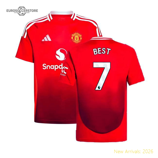 2024-2025 Man Utd Home Shirt (Kids) (Best 7)-Football Jersey Hub