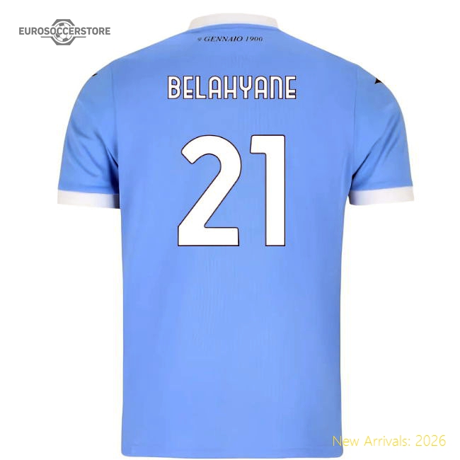 2025-2026 Lazio Home Shirt (Kids) (Belahyane 21)-Vantage Point Soccer