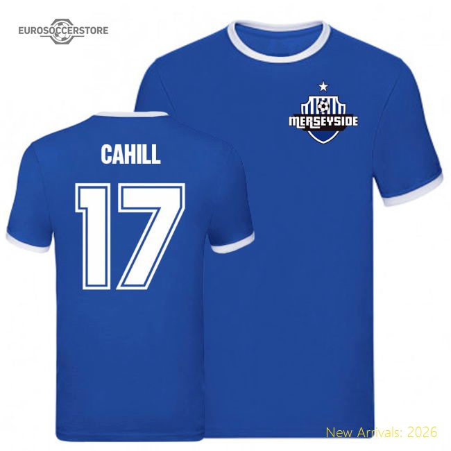 Tim Cahill Everton Ringer Tee (Blue)-Football Jersey Hub