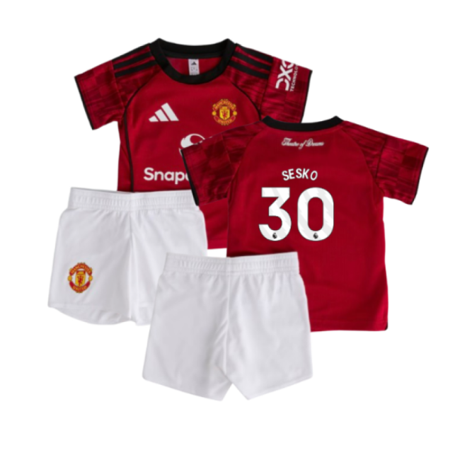 2025-2026 Man Utd Home Baby Kit (Sesko 30)-Football Jersey Hub