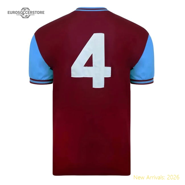 Score Draw West Ham United 1975 FA Cup Final No4 Retro Football Shirt-Vantage Point Soccer