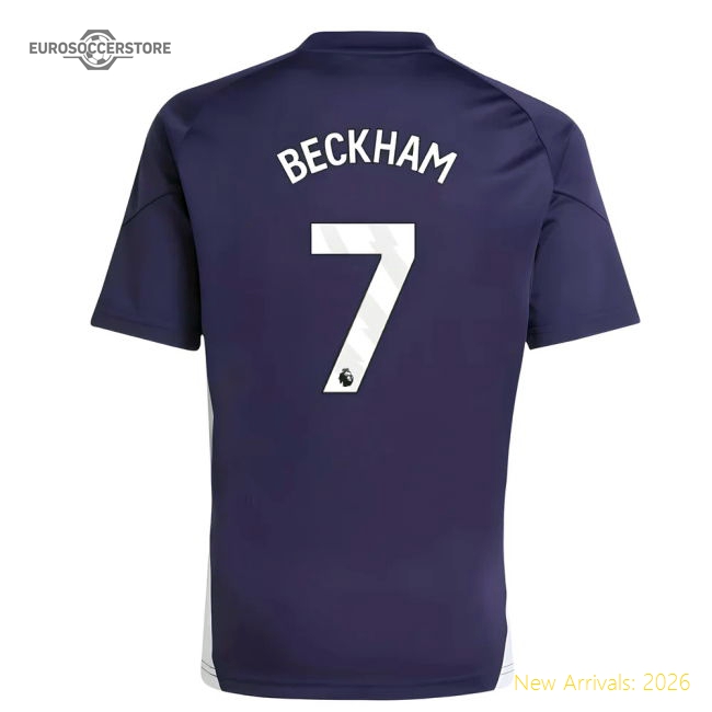 2025-2026 Man Utd Training Jersey (Aurora Plum) - Kids (Beckham 7)-Football Jersey Hub