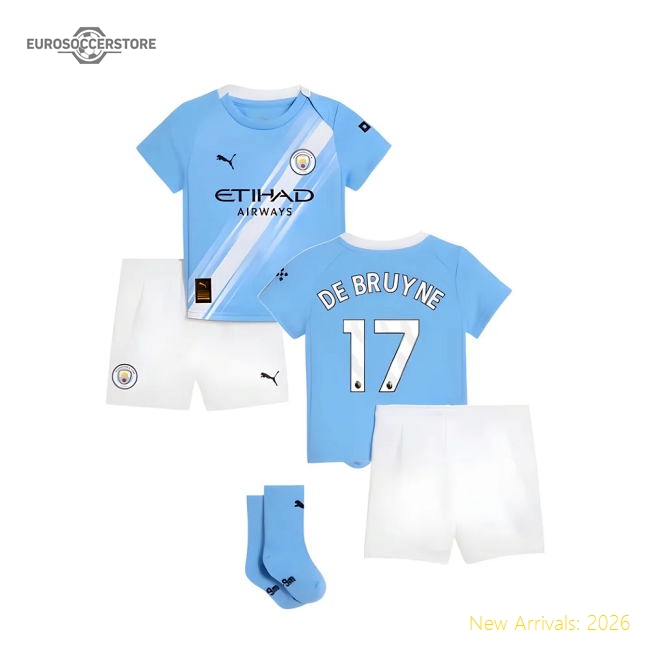2025-2026 Man City Home Baby Kit (De Bruyne 17)-Football Jersey Hub