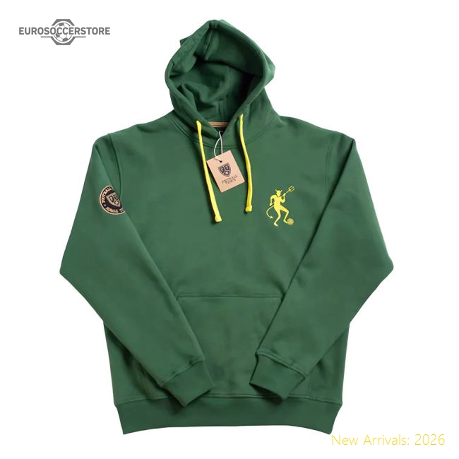 Manchester Devilish Retro Football Hoodie (Green)-Football Jersey Hub