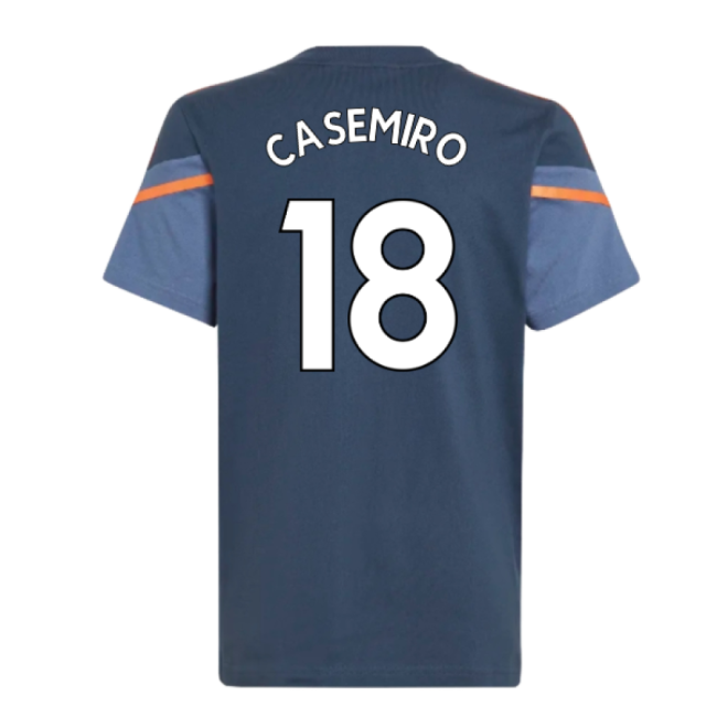 2022-2023 Man Utd Training Tee (Crew Navy) - Kids (CASEMIRO 18)-Football Jersey Hub