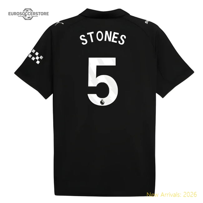 2025-2026 Man City Away Shirt (Stones 5)-Football Jersey Hub