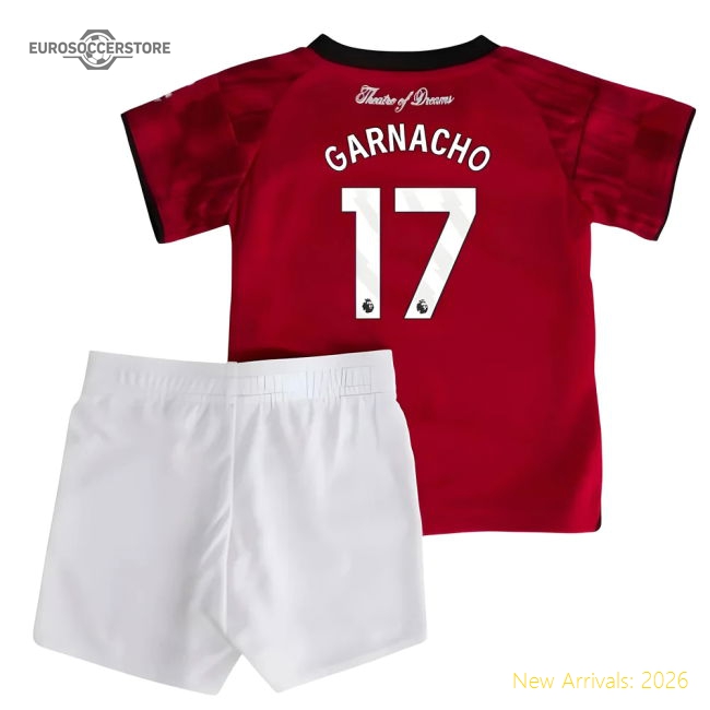 2025-2026 Man Utd Home Baby Kit (Garnacho 17)-Football Shirts Shop