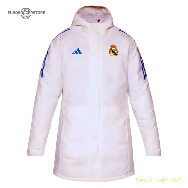 2025-2026 Real Madrid EU Parka (White)-BuySoccerJersey Hub