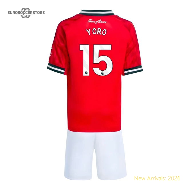 2025-2026 Man Utd Home Mini Kit (Yoro 15)-Football Jersey Hub