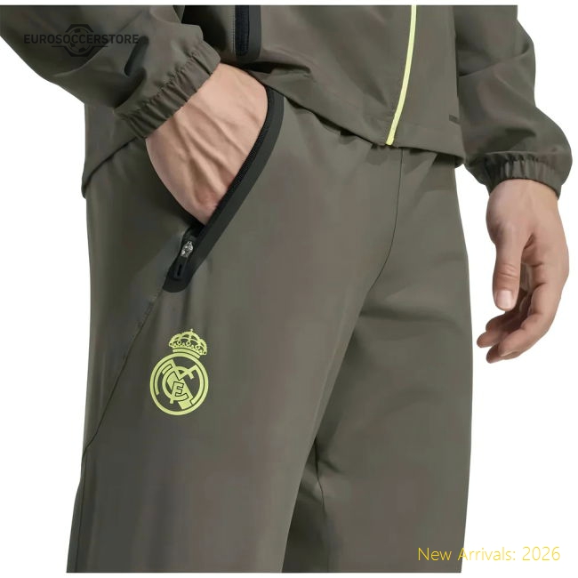 2025-2026 Real Madrid Vis Tech Pants (Almost Grey)-BuySoccerJersey Hub