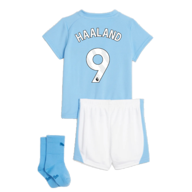 2023-2024 Man City Home Baby Kit (HAALAND 9)-Football Jersey Hub