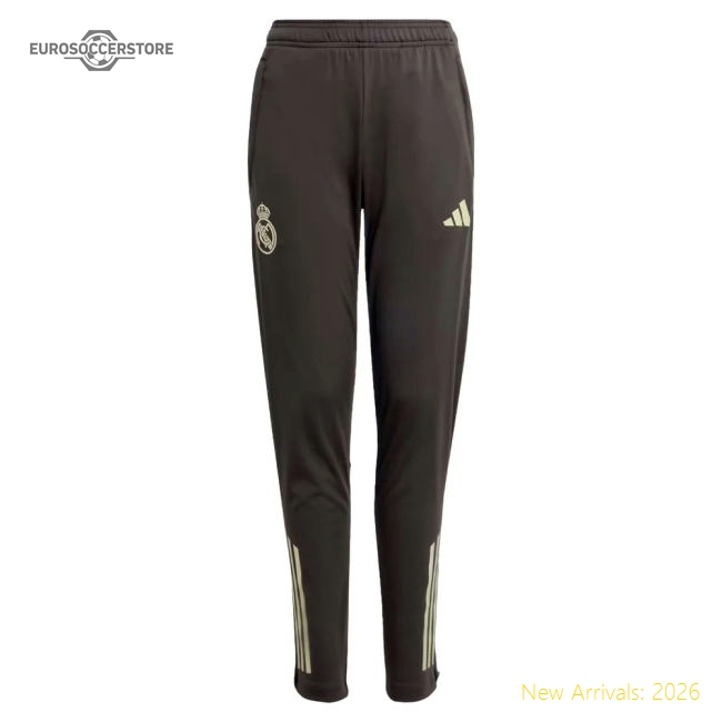 2025-2026 Real Madrid Training Track Pants (Utility Grey) - Kids-BuySoccerJersey Hub